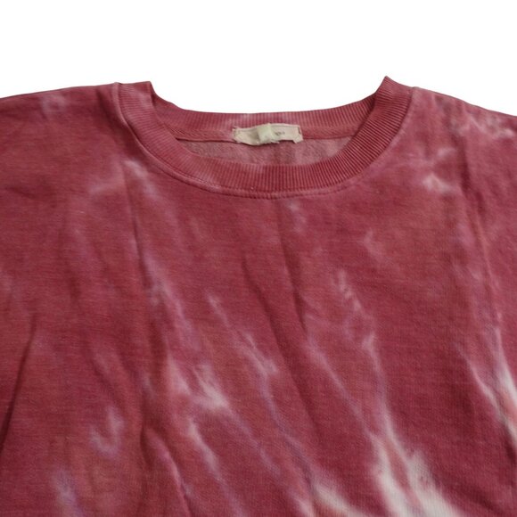 No Comment Pink Tie Dye Crew Neck Long Sleeve Sweatshirt Women Size XL - Picture 2 of 12